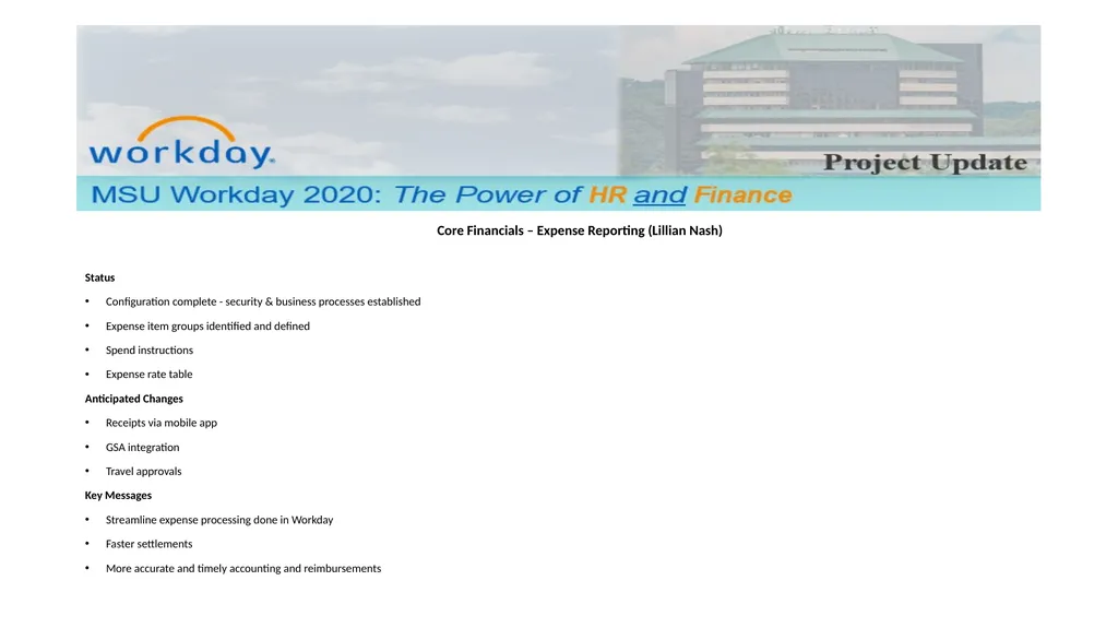 Workday Core Financials Project End User Community - slide 4 of 17