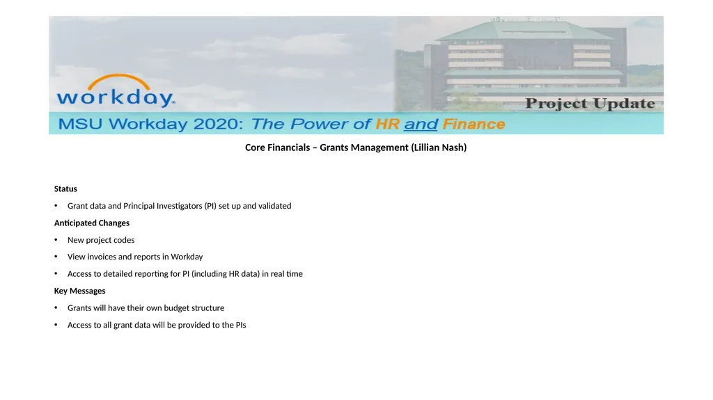 Workday Core Financials Project End User Community - slide 8 of 17