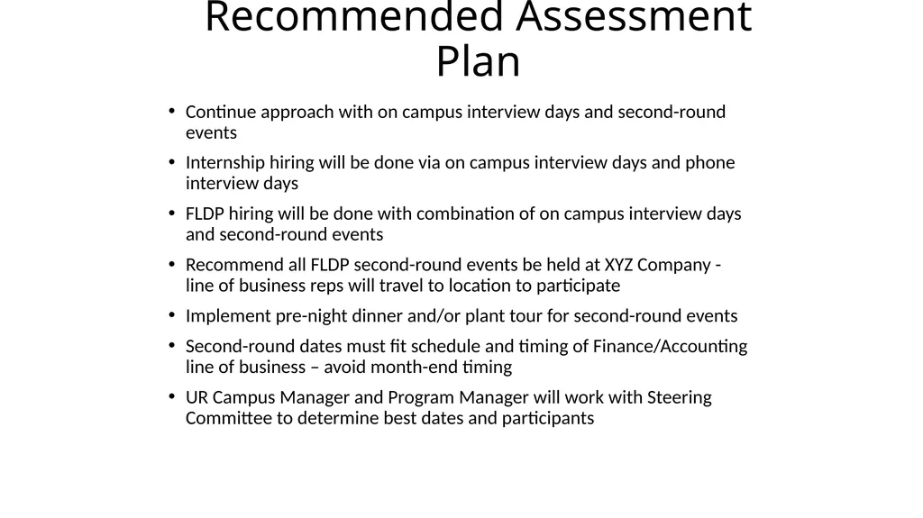 Early Talent Functional Strategy Session: Planning - slide 12 of 14
