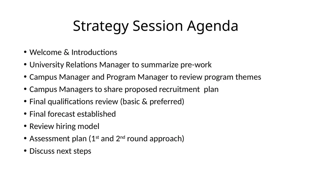 Early Talent Functional Strategy Session: Planning - slide 3 of 14