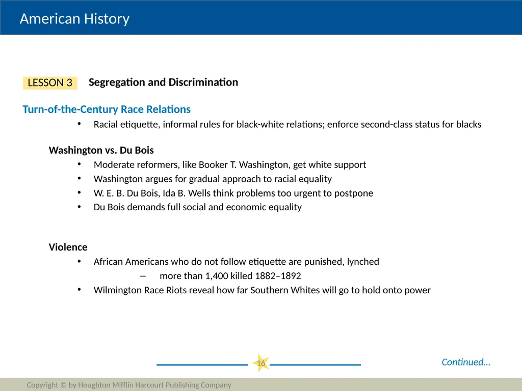 Progressivism Copyright © by Houghton Mifflin - slide 16 of 42