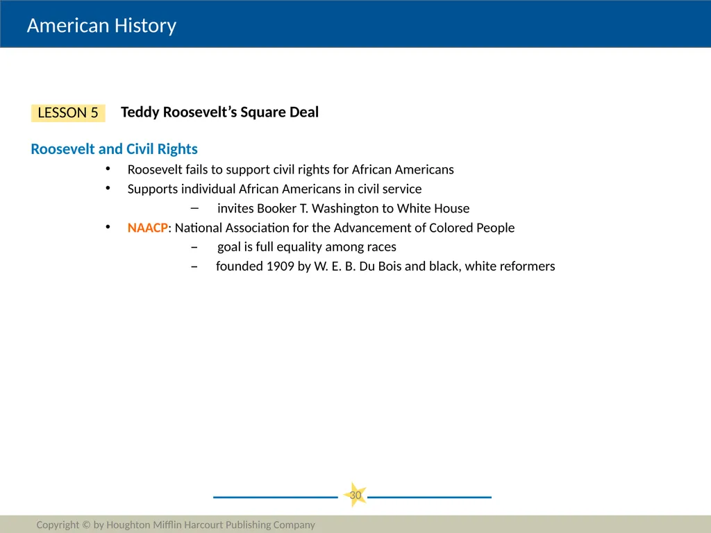 Progressivism Copyright © by Houghton Mifflin - slide 30 of 42