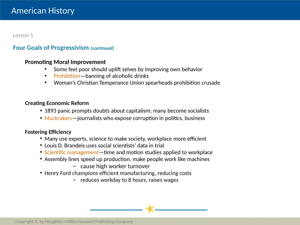 Progressivism Copyright © by Houghton Mifflin - slide 5 of 42