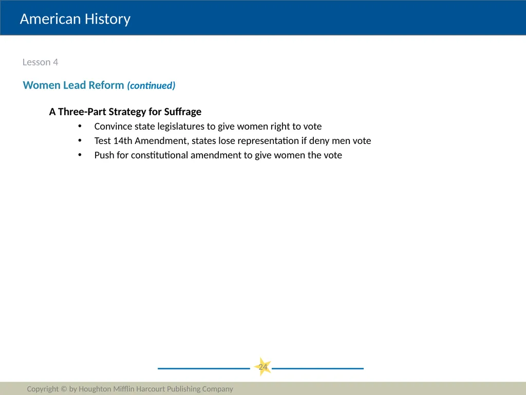 Progressivism Copyright © by Houghton Mifflin - slide 24 of 42