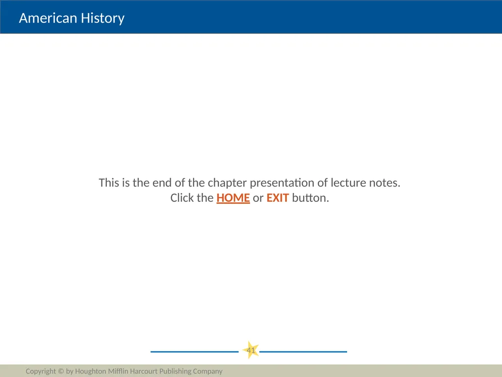 Progressivism Copyright © by Houghton Mifflin - slide 41 of 42