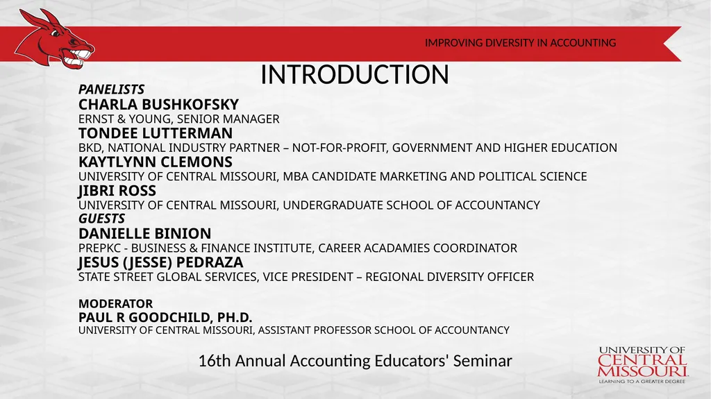 IMPROVING DIVERSITY IN ACCOUNTING FOSTERING A - slide 2 of 6
