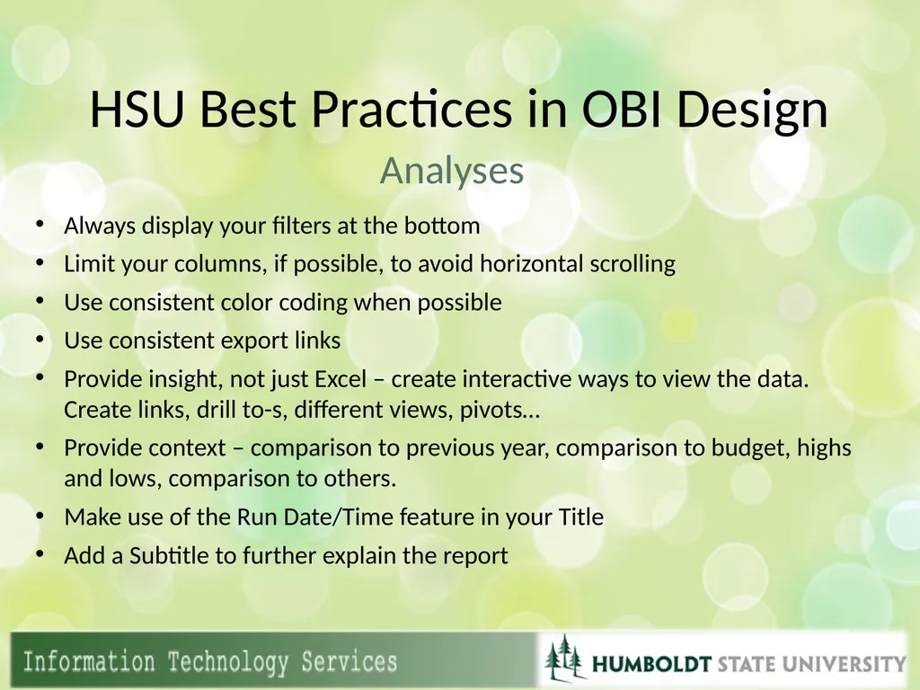 OBIEE Training Part III Bringing it all Together - slide 12 of 13