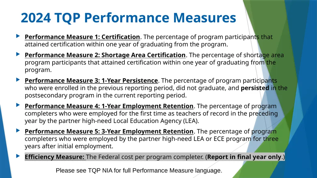 Teacher Quality Partnership (TQP) Grant Program ​ - slide 56 of 97