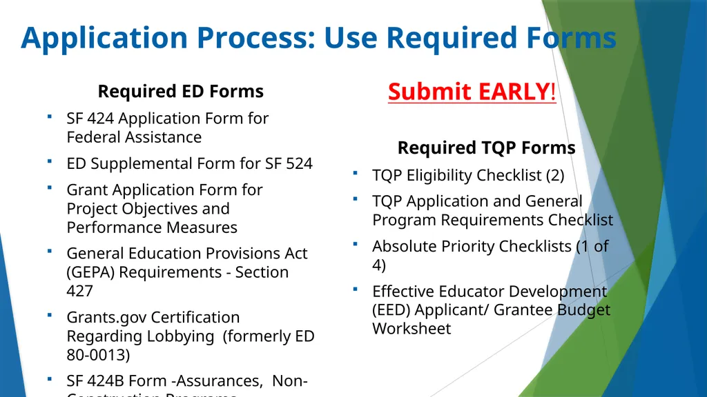Teacher Quality Partnership (TQP) Grant Program ​ - slide 61 of 97
