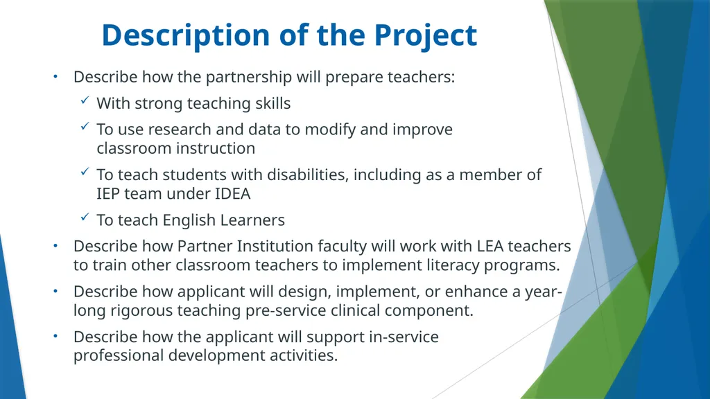 Teacher Quality Partnership (TQP) Grant Program ​ - slide 22 of 97