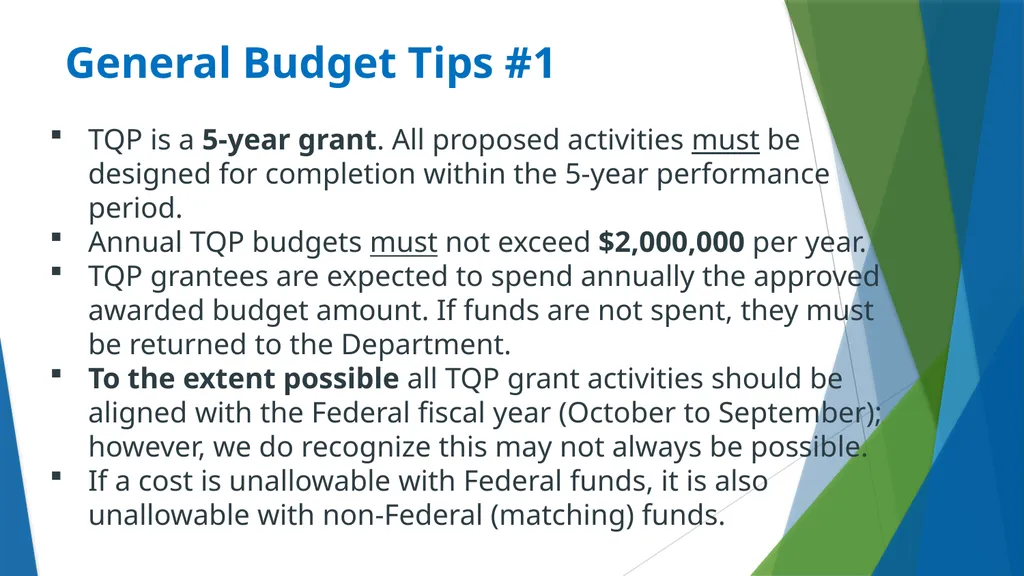 Teacher Quality Partnership (TQP) Grant Program ​ - slide 82 of 97