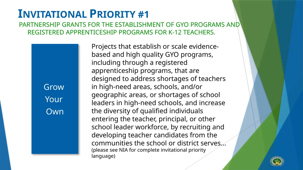 Teacher Quality Partnership (TQP) Grant Program ​ - slide 44 of 97