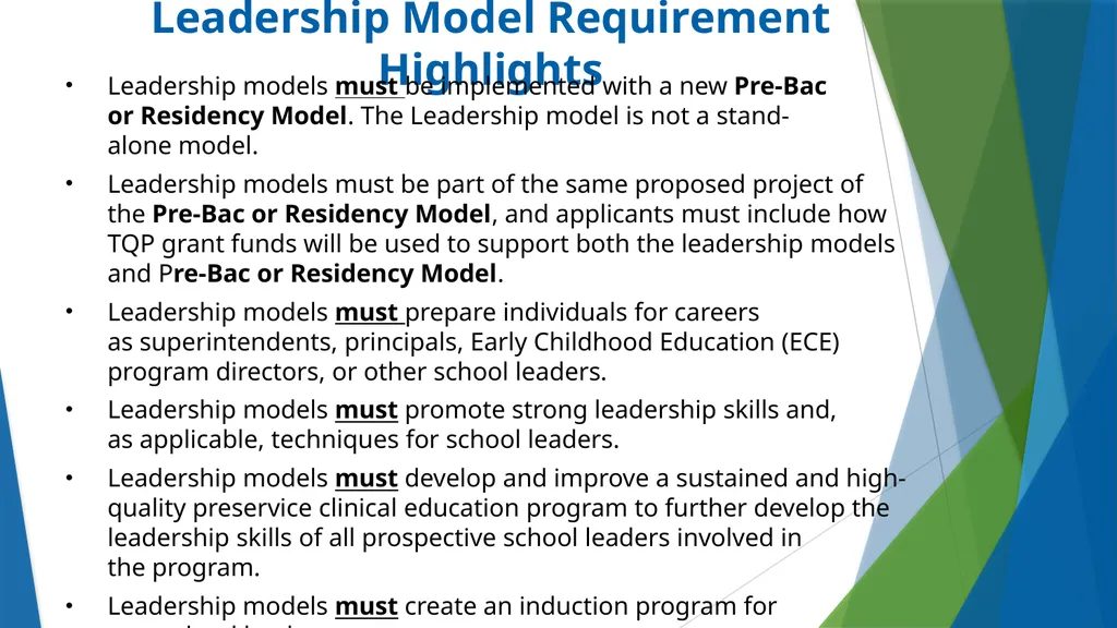 Teacher Quality Partnership (TQP) Grant Program ​ - slide 36 of 97