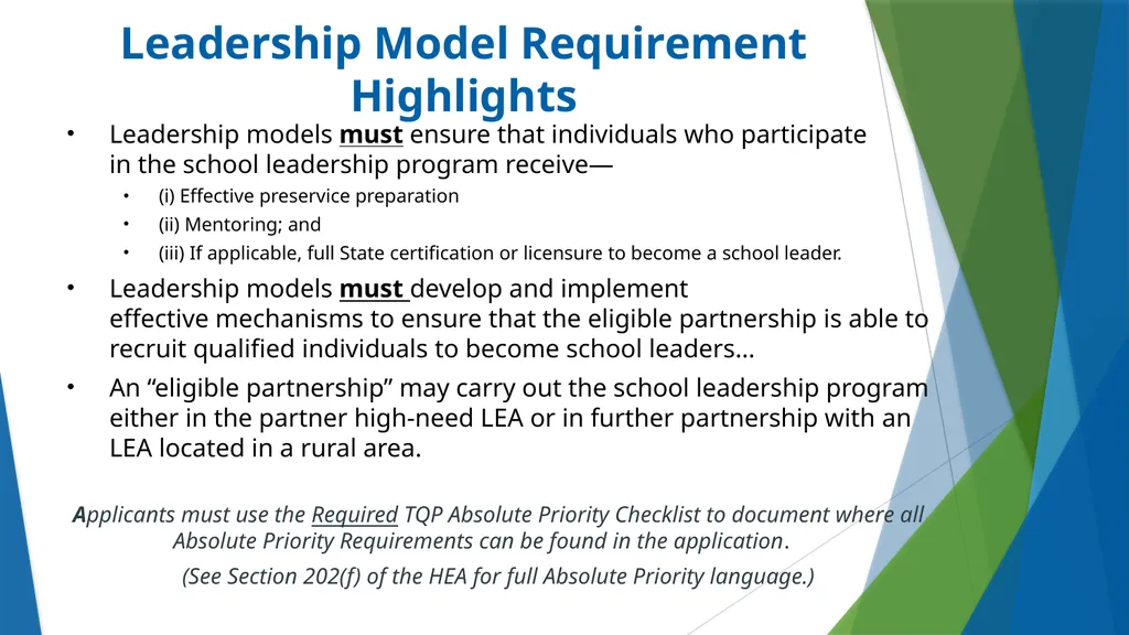 Teacher Quality Partnership (TQP) Grant Program ​ - slide 37 of 97