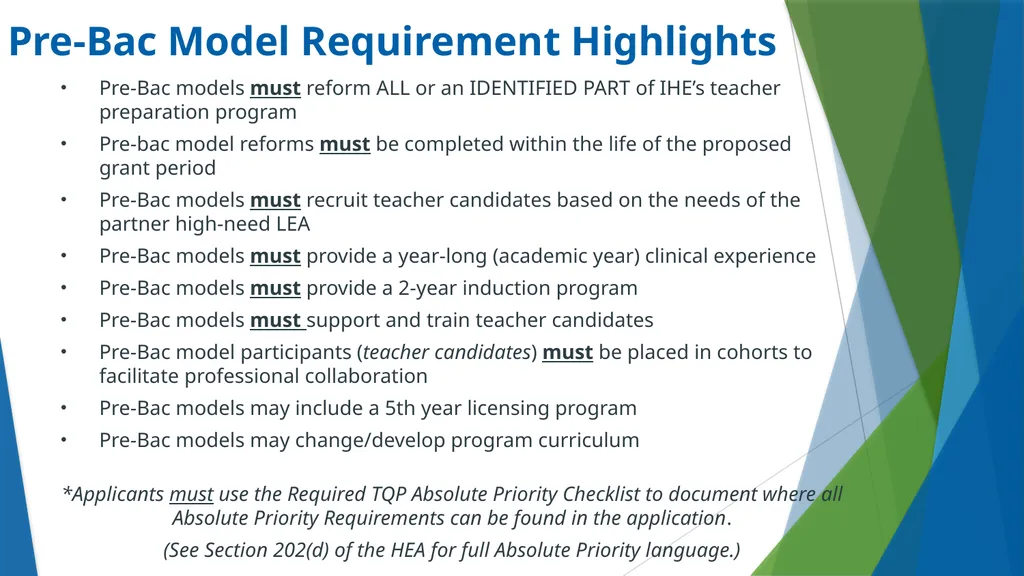 Teacher Quality Partnership (TQP) Grant Program ​ - slide 32 of 97