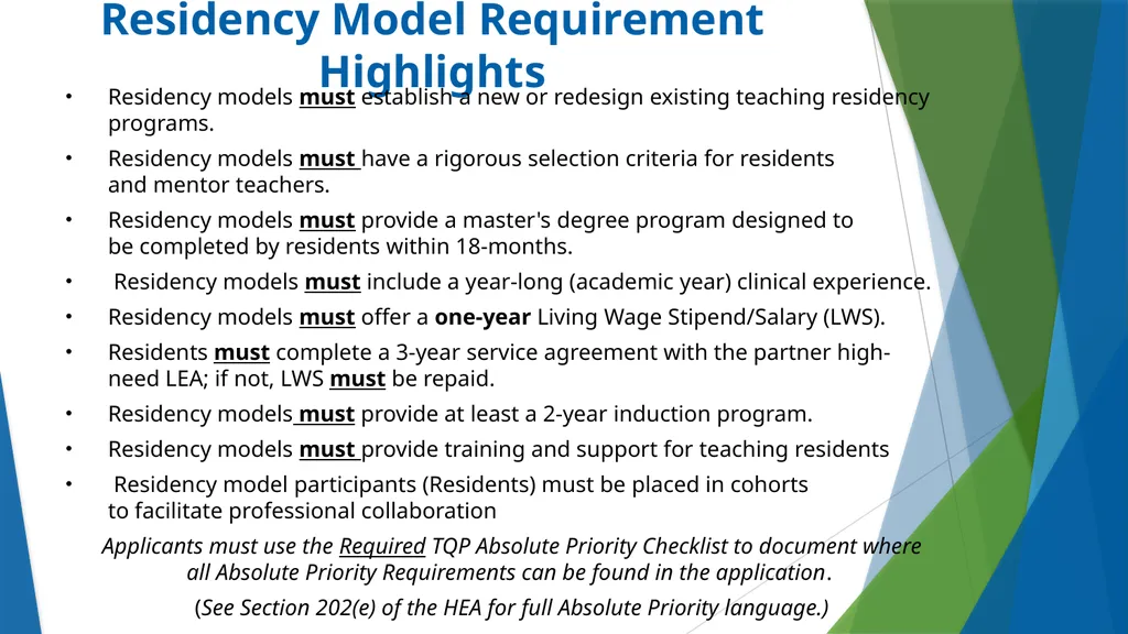 Teacher Quality Partnership (TQP) Grant Program ​ - slide 34 of 97