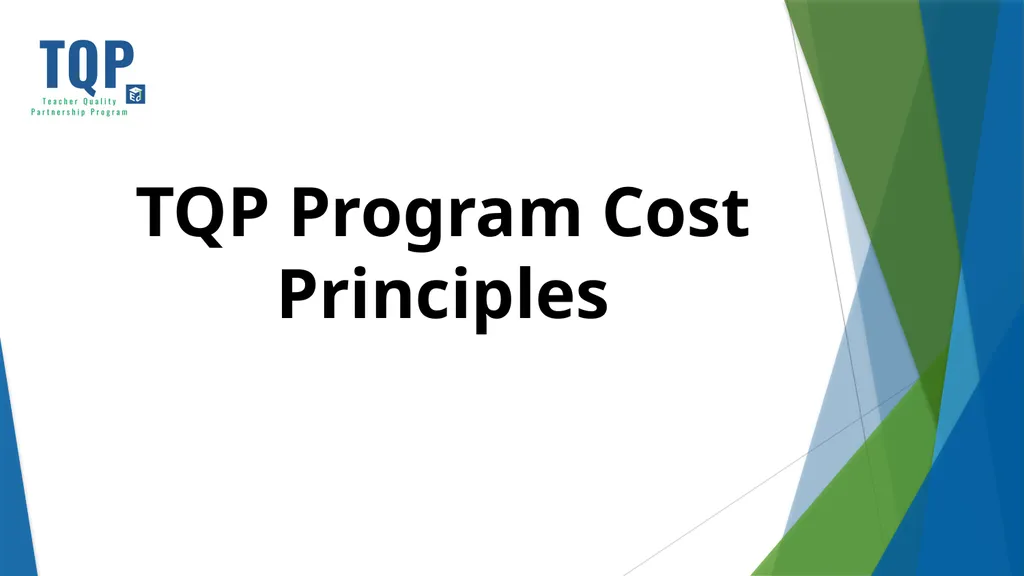 Teacher Quality Partnership (TQP) Grant Program ​ - slide 64 of 97