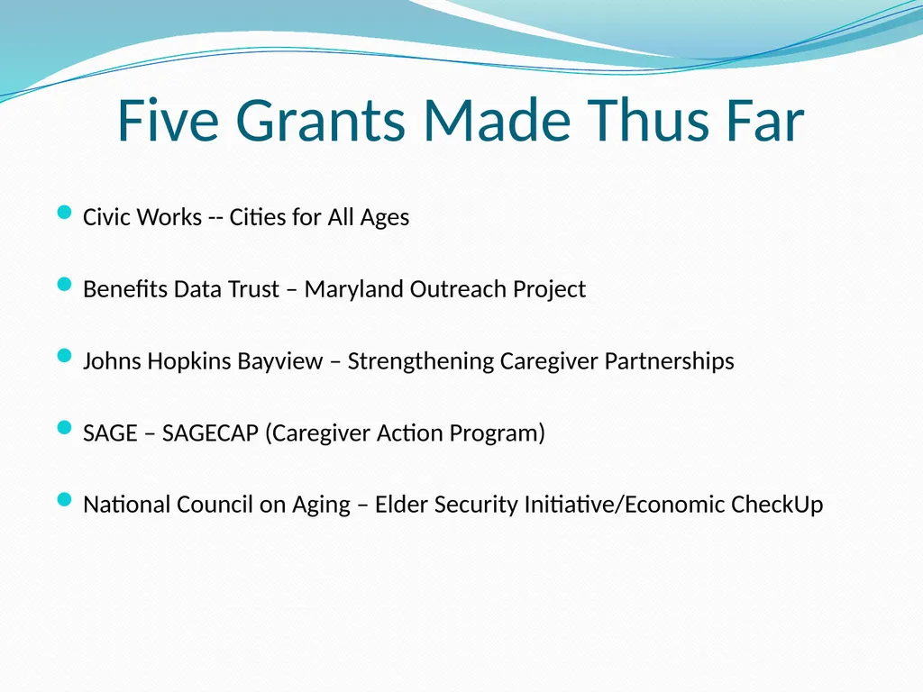Maryland Commission on Aging Training Hagerstown - slide 11 of 25