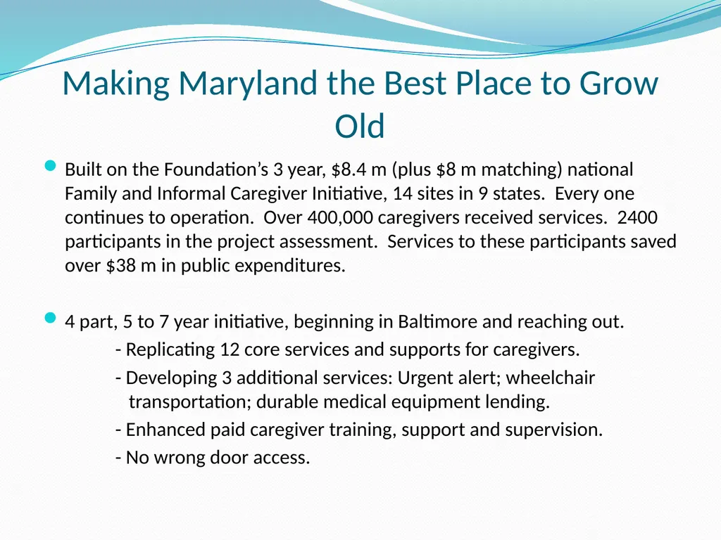 Maryland Commission on Aging Training Hagerstown - slide 10 of 25