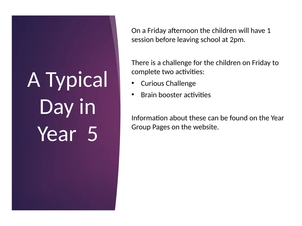 Upper Key Stage 2 Year 5 Curriculum Evening Year 5 - slide 8 of 24