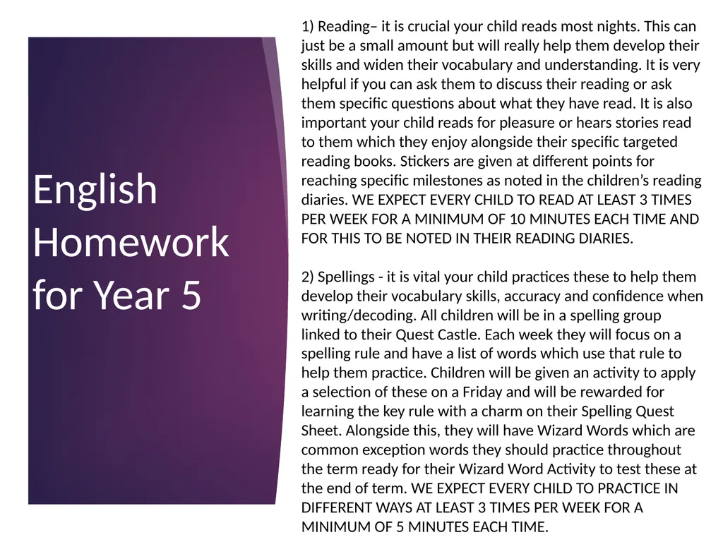 Upper Key Stage 2 Year 5 Curriculum Evening Year 5 - slide 20 of 24