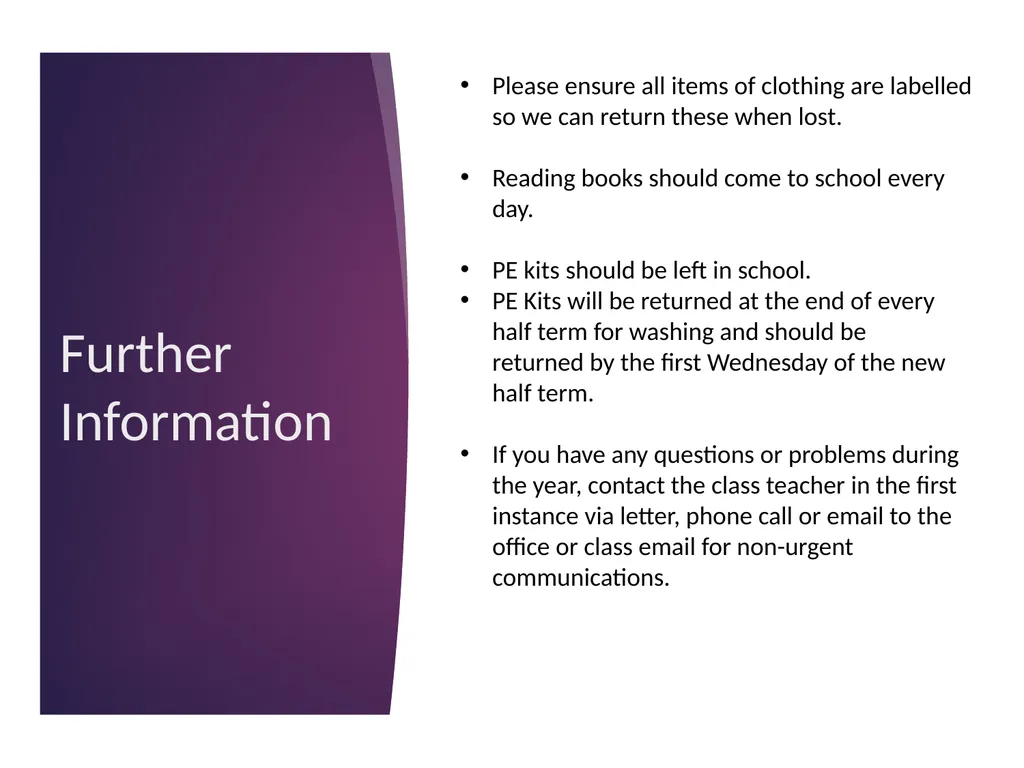 Upper Key Stage 2 Year 5 Curriculum Evening Year 5 - slide 24 of 24