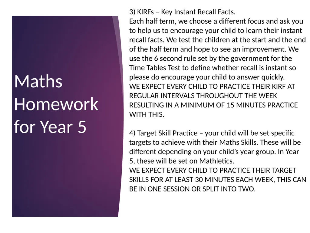 Upper Key Stage 2 Year 5 Curriculum Evening Year 5 - slide 21 of 24