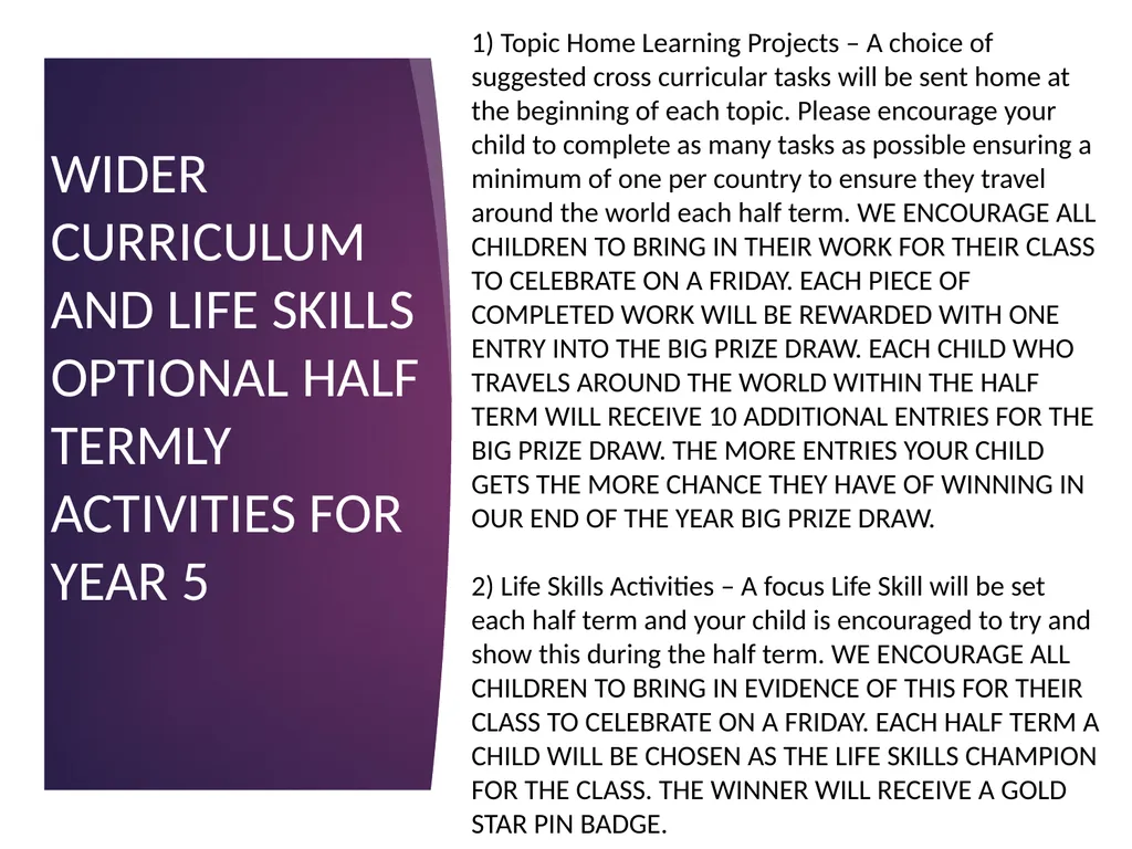 Upper Key Stage 2 Year 5 Curriculum Evening Year 5 - slide 22 of 24