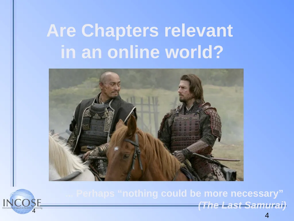 Chapter Leader Training Video Recorded at IS 2014 - slide 4 of 24