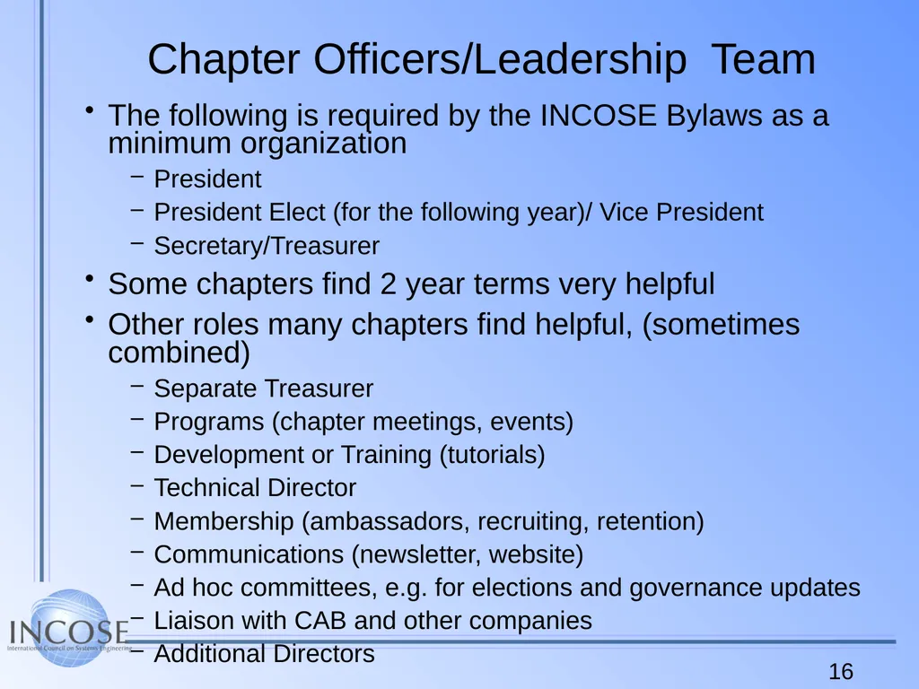 Chapter Leader Training Video Recorded at IS 2014 - slide 16 of 24