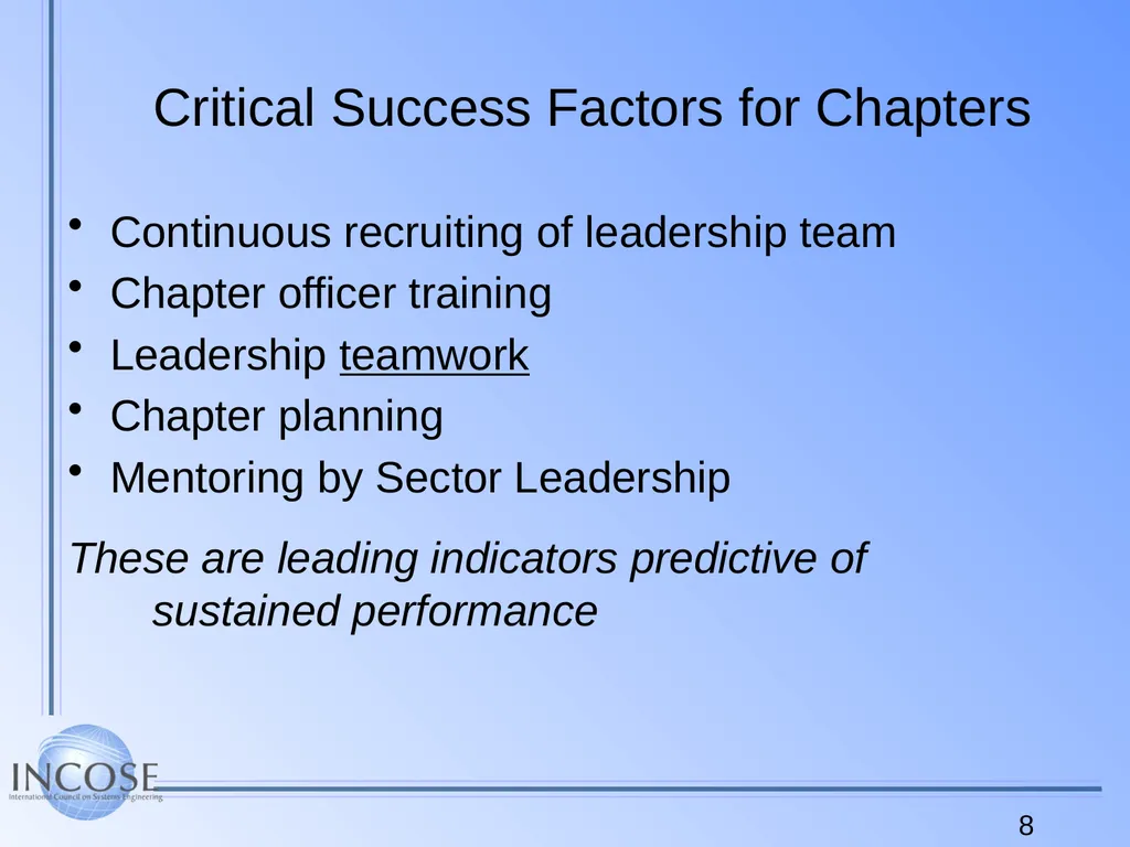 Chapter Leader Training Video Recorded at IS 2014 - slide 8 of 24