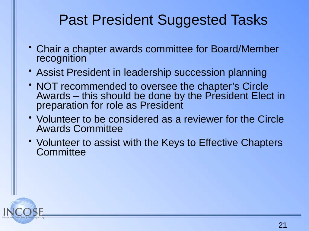 Chapter Leader Training Video Recorded at IS 2014 - slide 21 of 24