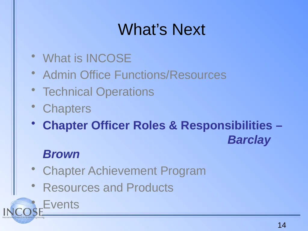 Chapter Leader Training Video Recorded at IS 2014 - slide 14 of 24