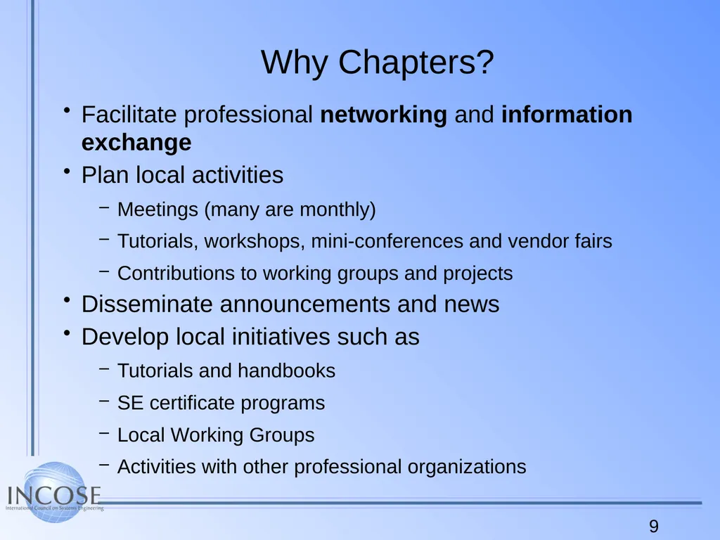Chapter Leader Training Video Recorded at IS 2014 - slide 9 of 24