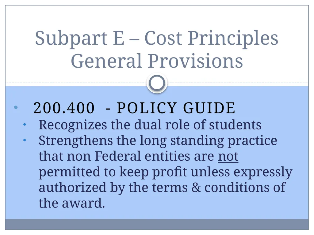 Uniform Administrative Requirements, Audit - slide 9 of 55