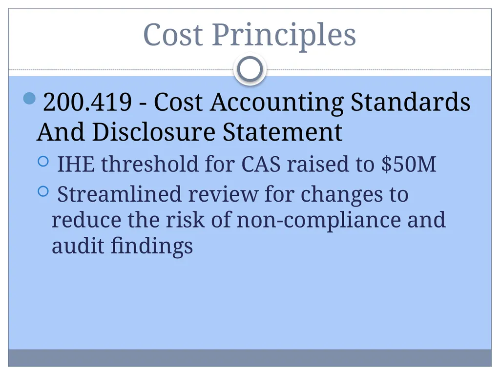 Uniform Administrative Requirements, Audit - slide 21 of 55
