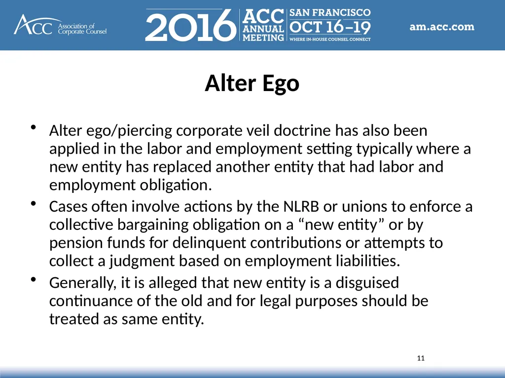 Session Overview Affiliated Company Liability - slide 11 of 28