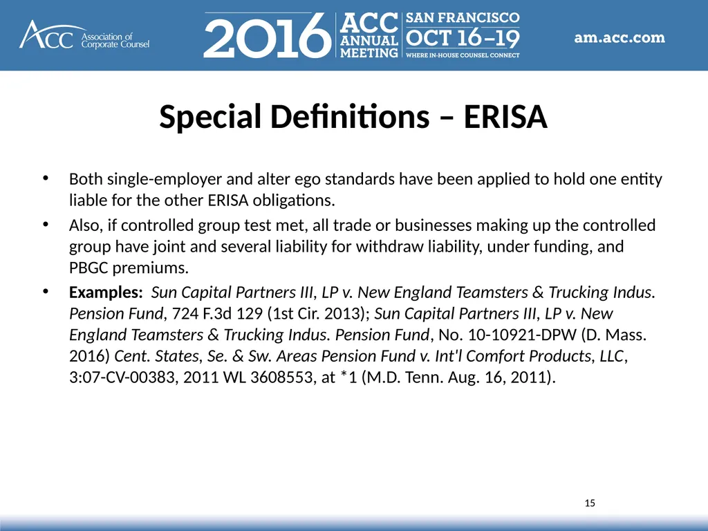 Session Overview Affiliated Company Liability - slide 15 of 28