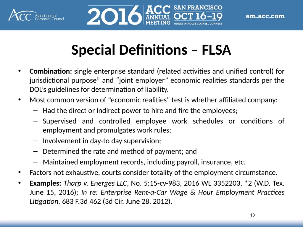 Session Overview Affiliated Company Liability - slide 13 of 28