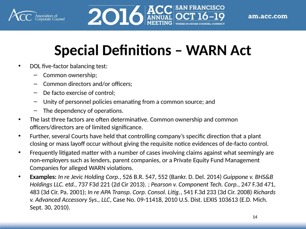 Session Overview Affiliated Company Liability - slide 14 of 28