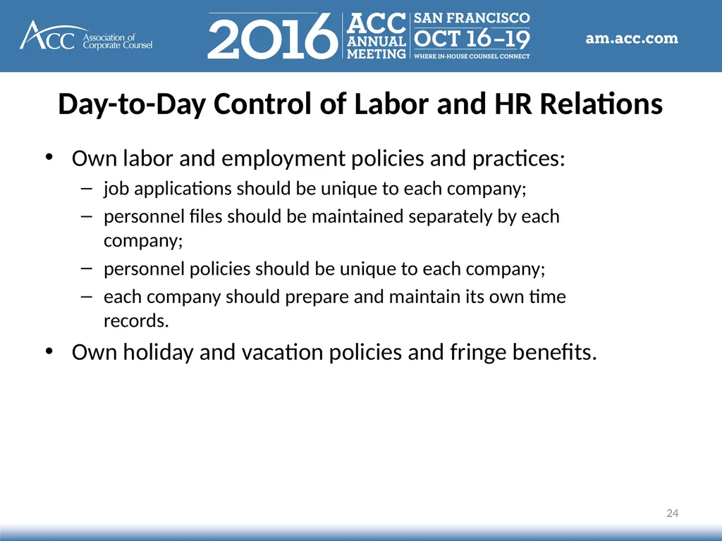 Session Overview Affiliated Company Liability - slide 24 of 28