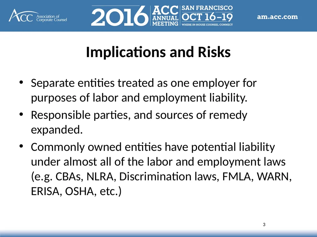 Session Overview Affiliated Company Liability - slide 3 of 28