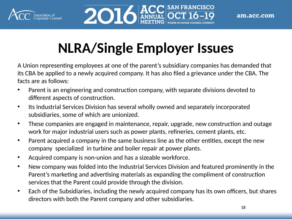 Session Overview Affiliated Company Liability - slide 18 of 28