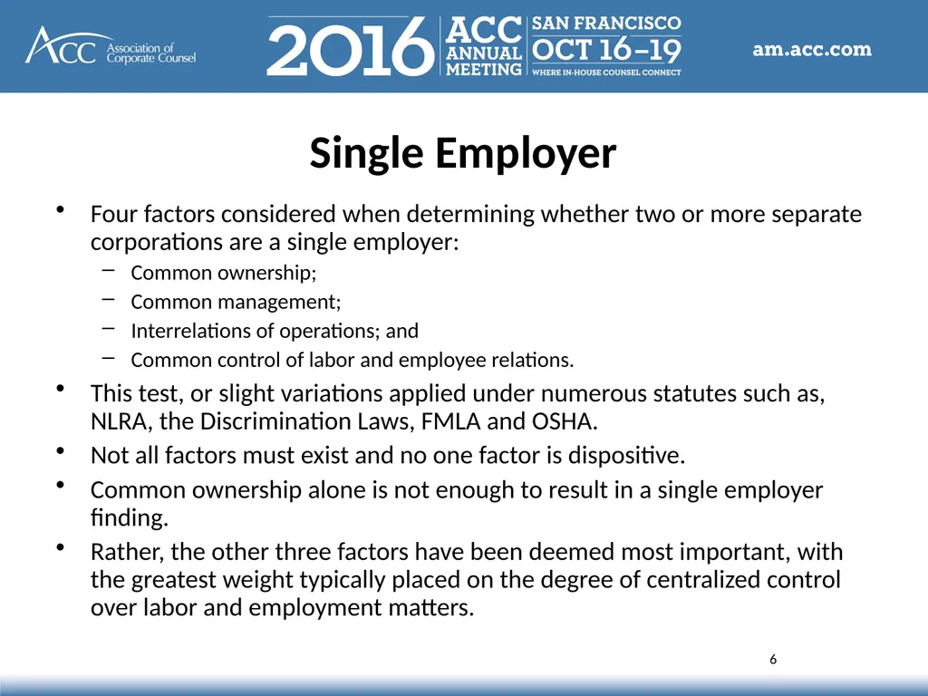 Session Overview Affiliated Company Liability - slide 6 of 28