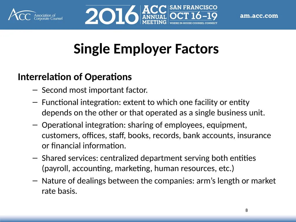 Session Overview Affiliated Company Liability - slide 8 of 28