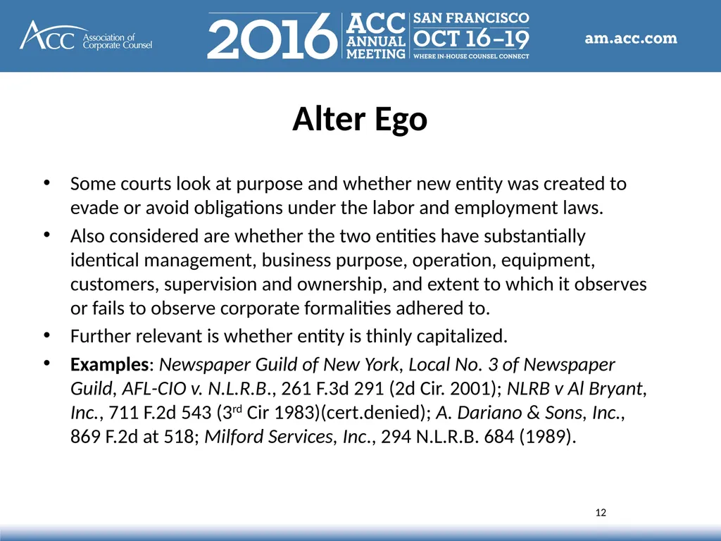 Session Overview Affiliated Company Liability - slide 12 of 28