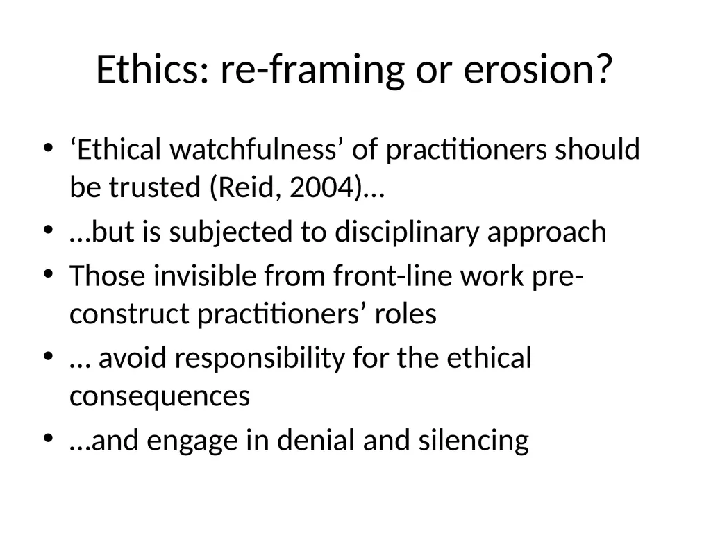 Value versus values? The challenge of ethical - slide 31 of 35