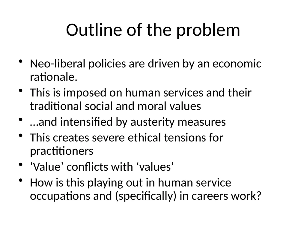 Value versus values? The challenge of ethical - slide 6 of 35