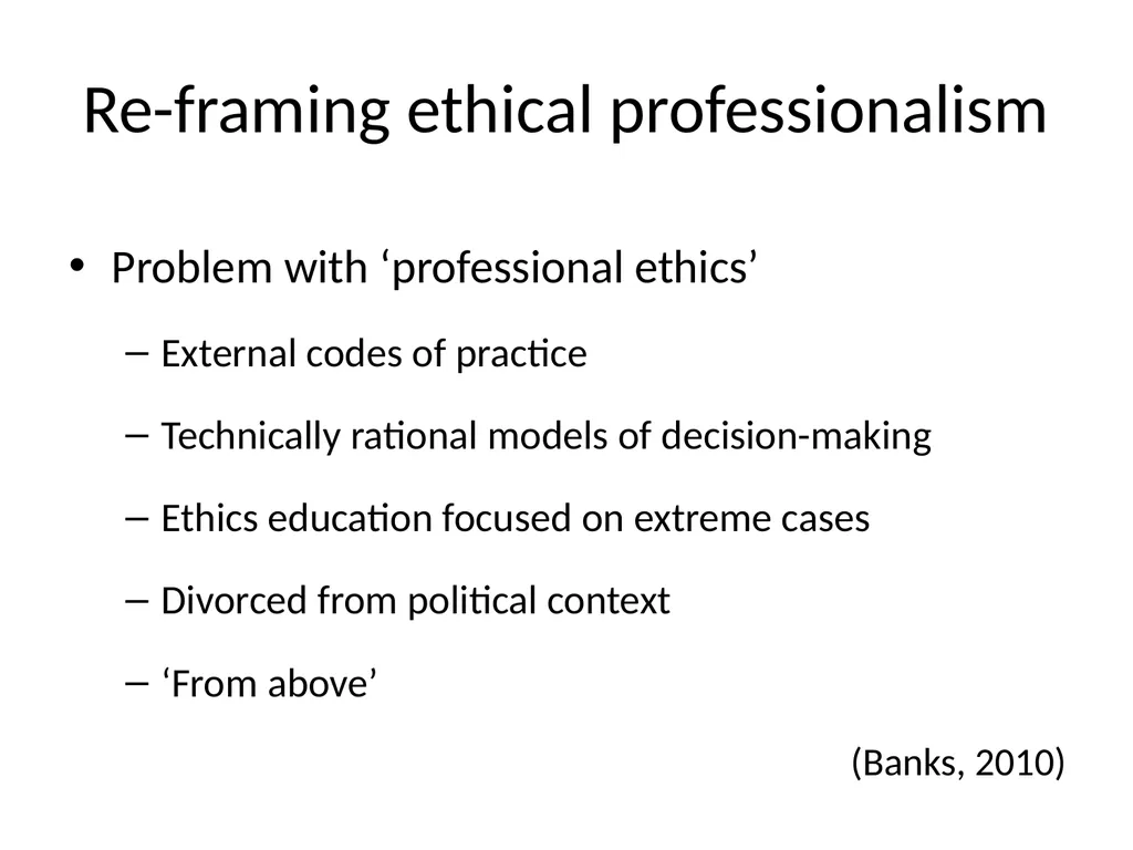 Value versus values? The challenge of ethical - slide 14 of 35