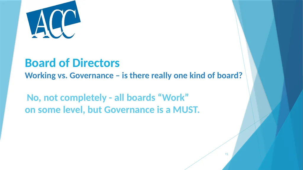A survival Guide for Chamberlanders - Governance - slide 15 of 63
